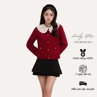 Áo khoác dạ tweed phối kim tuyến dáng lửng, áo dạ kiểu nữ tiểu thư Linly store A-AK2