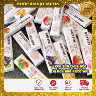 Kẹo Sữa Chua Dẻo Vị Hoa Quả Kate You ( 1 Hộp 30 Thanh ) Vị trái cây Snack Ăn Vặt Food Candy Thức Ăn