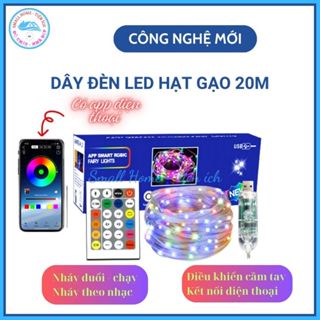 Combo 30m dây led hạt gạo chống nước trang trí tết 2025, dây led quấn cây nêu, trang trí đào quất