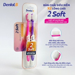 [NEW] Combo 2 Bàn Chải Đánh Răng Cao Cấp Dental B Lông Chải Siêu Mềm Sạch Hết Mảng Bám Tránh Chảy Máu Chân Răng
