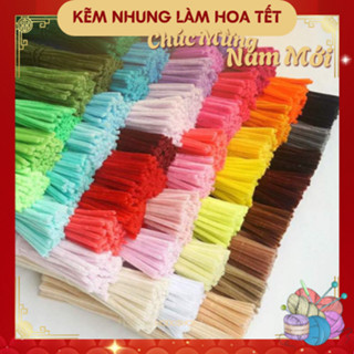 Kẽm nhung LOẠI 1, hoa mai đào giả Tết siêu xinh