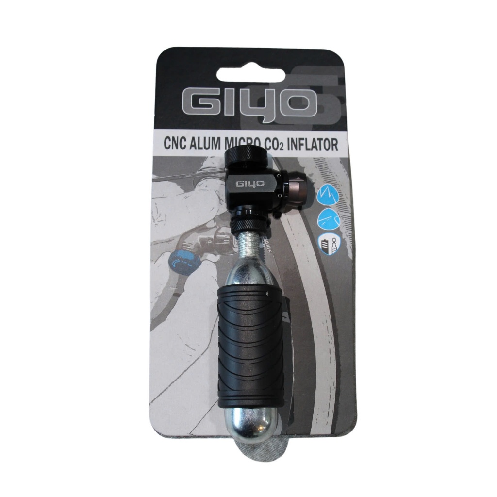 Đầu bơm C02 xe đạp Giyo GC08CD kèm bình C02