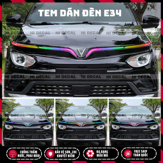 Tem dán đèn E34, decal dán đèn trang trí xe bền màu chống nước