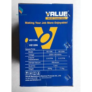 Máy hút chân không VALUE VE115N - 2.0 CFM