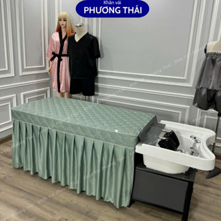 Ga giường gội đầu dưỡng sinh, ga gội 2in1 chất cotton trần bông