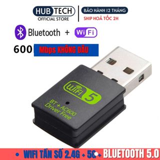 [HỎA TỐC ] Usb Wifi 5G + BLUETOOTH 2 IN 1  cho laptop pc Card mạng không dây tốc độ 600Mbps bảo hành 1 đổi 1 90 ngày