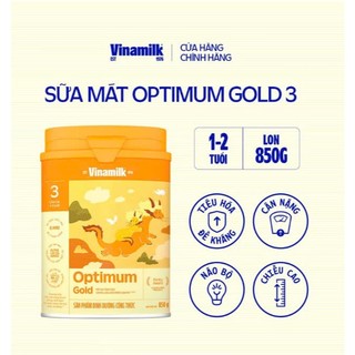 Sữa bột Optimum Gold 3 - Hộp thiếc 850g , mẫu mới