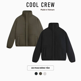 Áo Khoác Phao COOLCREW Form Boxy Bông Tấm Unisex Cao Cổ Phong Cách Hàn Quốc Menswear