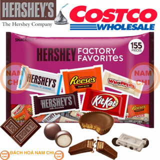 [TÚI HỒNG] Socola Mỹ Tổng Hợp HERSHEY'S FACTORY Favorites Chocolate Creme Assortment 155 Viên 1.94KG (CHUẨN COSTCO USA)