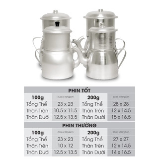  Phin cafe pha cà phê nhôm to cỡ lớn đẹp 1 lạng - 2 lạng đẹp giá rẻ 