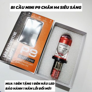 ( Tặng Hậu Audi LED ) Bi Cầu Mini P9 Chân Cắm H4 Chông Chói Trợ Pha Mắt Éc New 2025 Đèn Pha Led Phụ Tùng