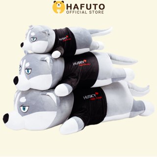  Gấu Bông Gối Ôm Chó Nằm Husky Mặc Áo Hafuto Gấu Bông Cao Cấp Khổng Lồ Gối Ôm Cho Mẹ Bầu 