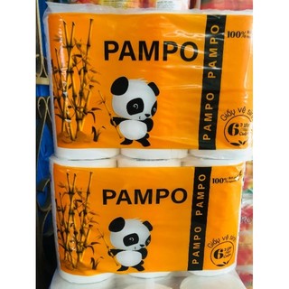   Giá sỉ - Freeship  Combo 5 lốc giấy vệ sinh PAMPO không lõi  30 cuộn  