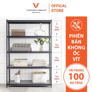 Kệ Sắt V Lỗ 5 Tầng D1000xR500xC2000 VINATECH Để Trưng Bày Hàng - Kệ Sắt Mâm Tôn Móc Gài Tiện Lợi
