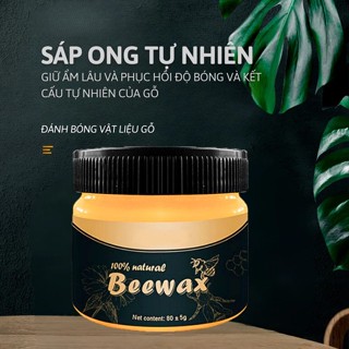 Sáp Ong Đánh Bóng Đồ Gỗ Sàn Gỗ Beeswax 80gr - Sáp Đánh Bóng Làm Mới Phục Hồi Màu Gỗ