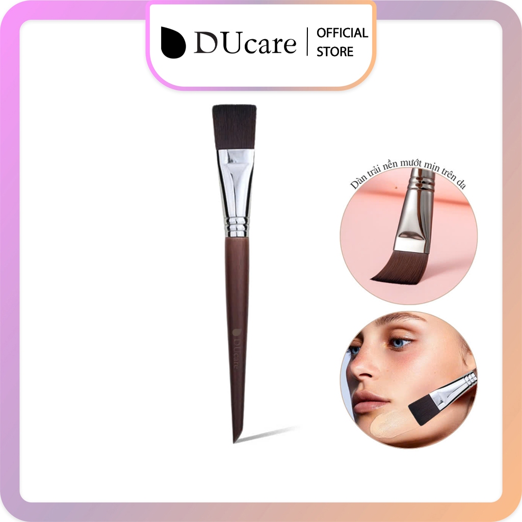 Cọ Quét Mặt Nạ, Cọ Tán Kem Nền Ducare Cán Gổ Lông Siêu Mềm