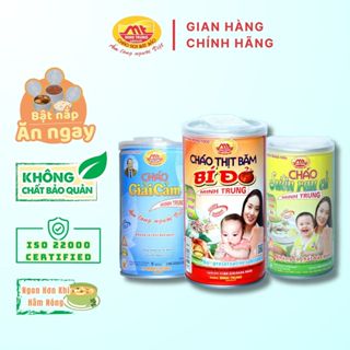 Combo 6 lon Cháo Mặn các loại Minh Trung ăn liền Không Chất Bảo Quản ngon hơn khi hâm nóng