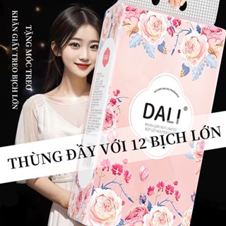 TOP Khăn giấy treo hoa hồng Dali rút phía dưới thùng12 bịch lớn bán buôn giấy nhà bếp giấy gia đình dùng tặng móc treo