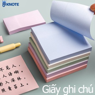 Giấy note KNOTE dán ghi chú set 400 tờ màu pastel cực đẹp độ dính tốt đánh dấu ý chính