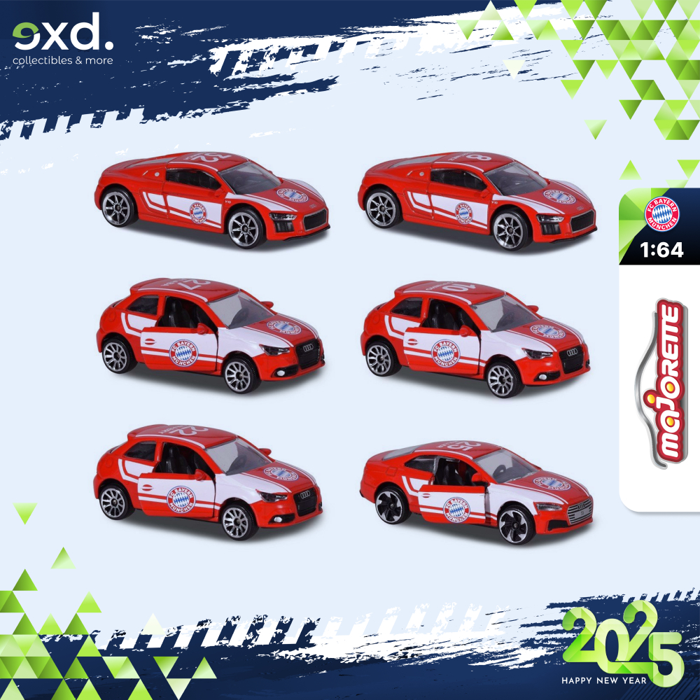 Audi A1 R8 A5 1:64 | MAJORETTE | Bayern Munich Series | Diecast Sưu Tầm Đồ Chơi Bé Trai Mới 100%