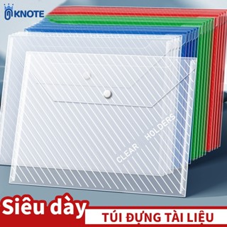 Túi đựng tài liệu KNOTE tệp kẹp hồ sơ clear bag khổ a4 lưu trữ nhiều giấy tờ tiện lợi chống nước