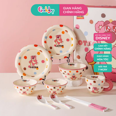 Dụng Cụ Ăn Dặm Gabby Hình Disney Tô, Chén, Đĩa Cho Bé Chất Liệu Sứ