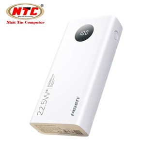 Pin sạc dự phòng Pisen TS-D348 20.000mAh sạc nhanh USB-A 22.5W & in/out TypeC PD 20W (Trắng)