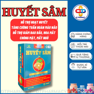 Bổ Não Ginkgo Biloba, Viên Uống Bổ Não Huyết Sâm Hỗ Trợ Hoạt Huyết Dưỡng Não Rối Loạn Tiền Đình Hộp 30v - DT PHARMACY
