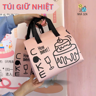   HOẢ TỐC  SET 5 TÚI GIỮ NHIỆT TÚI ĐỰNG BÁNH THỰC PHẨM TÚI ĐA NĂNG 