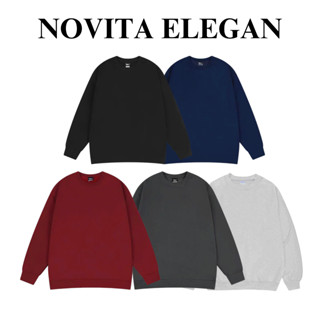 Áo Sweater NỈ LÔNG CÁO Novita From Rộng/ Trơn