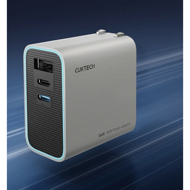 Sạc siêu nhanh GAN3 65W Cuktech không bị chia dòng chuẩn PD cho Macbook Air, Ipad, Iphone, Xiaomi Tu