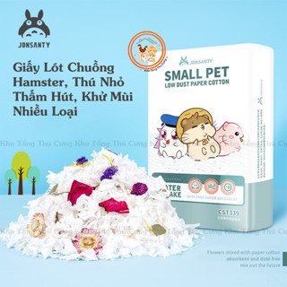 Giấy lót chuồng cho hamster, bọ ú, thỏ, thú cưng nhỏ nguyên liệu hữu cơ chính hãng JONSANTY gói lớn 450gram/1LB