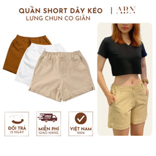  Quần Đùi Dây Kéo Lưng Thun Thời Trang Nữ Thời Trang Năng Động Thoáng Mát Thoải Mái Tôn Dáng 