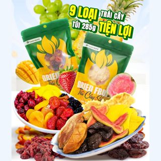 Trái cây sấy dẻo TANU NUTS mix 5 loại hoa quả sấy dẻo ăn kèm hạt dinh dưỡng cho bà bầu, ăn kiêng, giảm cân.