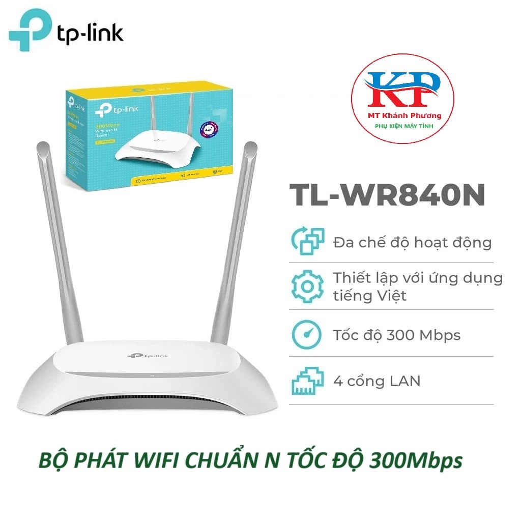 Bộ phát wifi TP-Link 840N TL-WR840N Wireless N300Mbps - Mới 100% Chính hãng Bảo hành 24 tháng