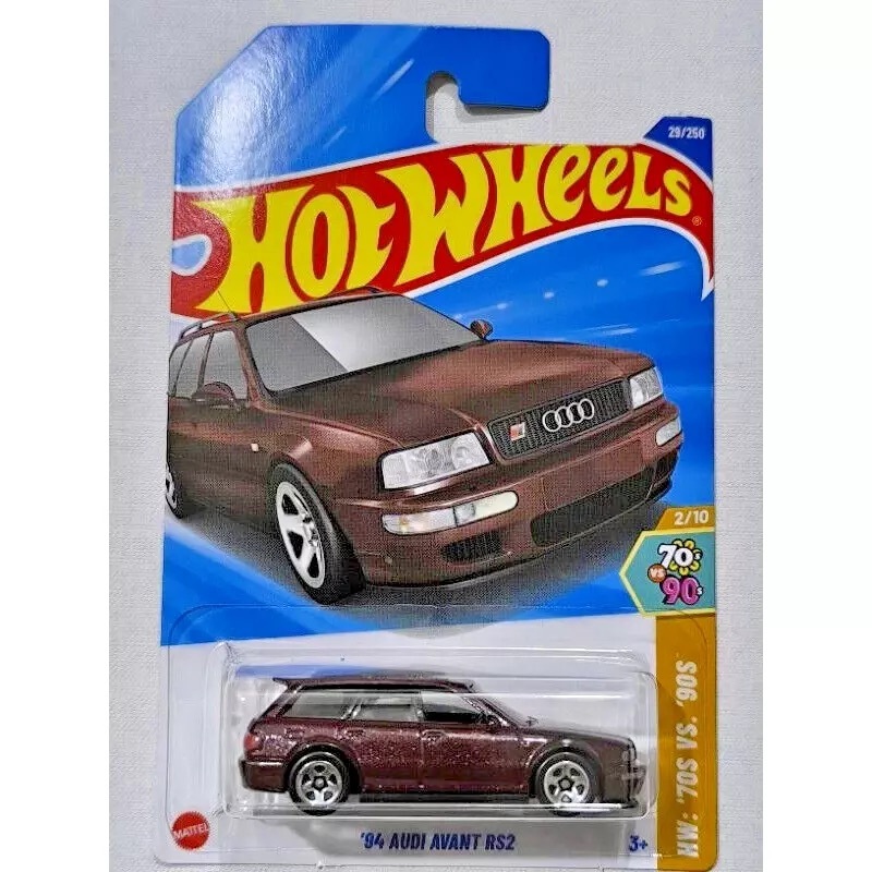 Xe mô hình Hot Wheels SUV '94 Audi Avant RS2 (HYW82), HW '70s vs. '90s, chính hãng Mattel