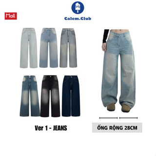 Quần Jeans Ống Suông Ver 1 Calem.Club nhiều màu tôn dáng form unisex nam nữ