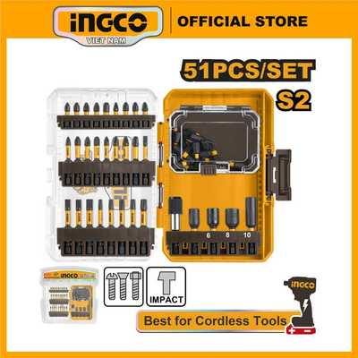 Bộ 51 chiếc tua vít tác động (thích hợp dùng cho máy siết vít) INGCO AKDL25106