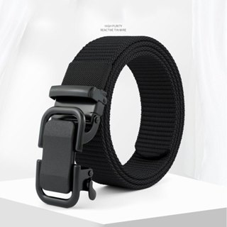 Thắt lưng nam mặt khóa kim loại Khóa tự động dây lưng vải dù Nylon phù hợp thường ngày