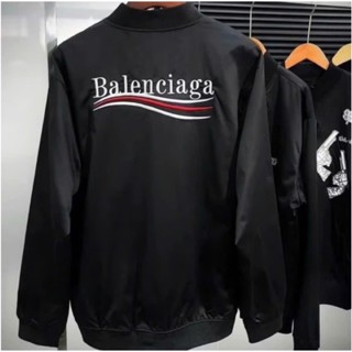 Áo Gió Balenciaga Thêu 2 Mặt Chất Gió 2 Lớp Dày Dặn Chuẩn From Dáng - Áo Khoác Gió Balen Phong Cách Boy Phố