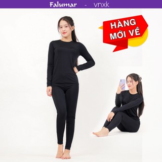  Bộ Quần Áo Giữ Nhiệt Nữ FALUMAR Set Giữ Nhiệt Cho Nữ Cao Cấp Mặc Nhà Mềm Mịn Siêu Ấm Co Giãn 4 Chiều 