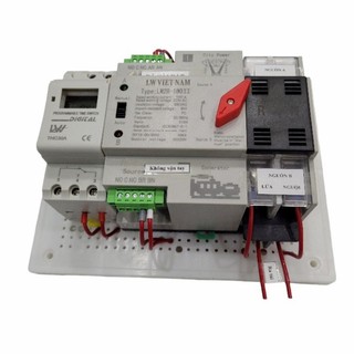 Bộ ATS đảo tuần hoặc khung giờ - Đảo chiều 2 công tơ điện gia đình 100A - Bộ chuyển nguồn tự động