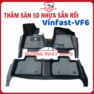 Thảm lót sàn NHỰA 5D SẴN RỐI XE VINFAST VF6 Hàng Nhựa đúc nguyên khối TPE siêu đẹp, siêu bền, vừa theo xe