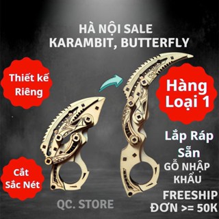 Mô Hình Lắp Ráp Dao Karambit Bằng Gỗ 3D 🕋 Freeship 🕋 Múa đẹp, decor, đồ chơi, butterfly ,,cà rốt ,vô tri