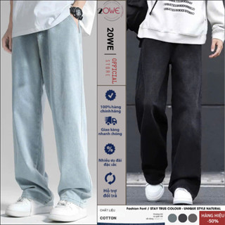 Quần Wash Rêu Nam Dáng Baggy Ống Suông Wash Smoke 2 Màu Chất Vải Dày Dặn The Jeans