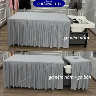 Ga, drap giường gội, gội 2in1 vải thun mát, co giãn, nhiều màu