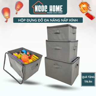  Hộp đựng đồ đa năng không ngăn nắp kính có khóa kéo Ngọc Home - Hàng Cao Cấp Xuất Khẩu Nhật 