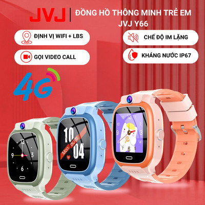 Đồng Hồ Thông Minh Trẻ Em JVJ Y66, Hỗ Trợ Tiếng Việt, Kháng Nước, Video Call, Nghe Gọi 2 Chiều - Bảo Hành 12 Tháng