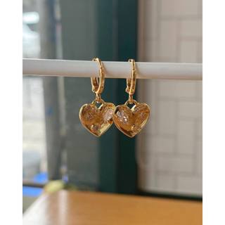 Bông tai nữ trái tim Vienna đính đá mạ vàng 18k và rhodium - Gigi&Cherin