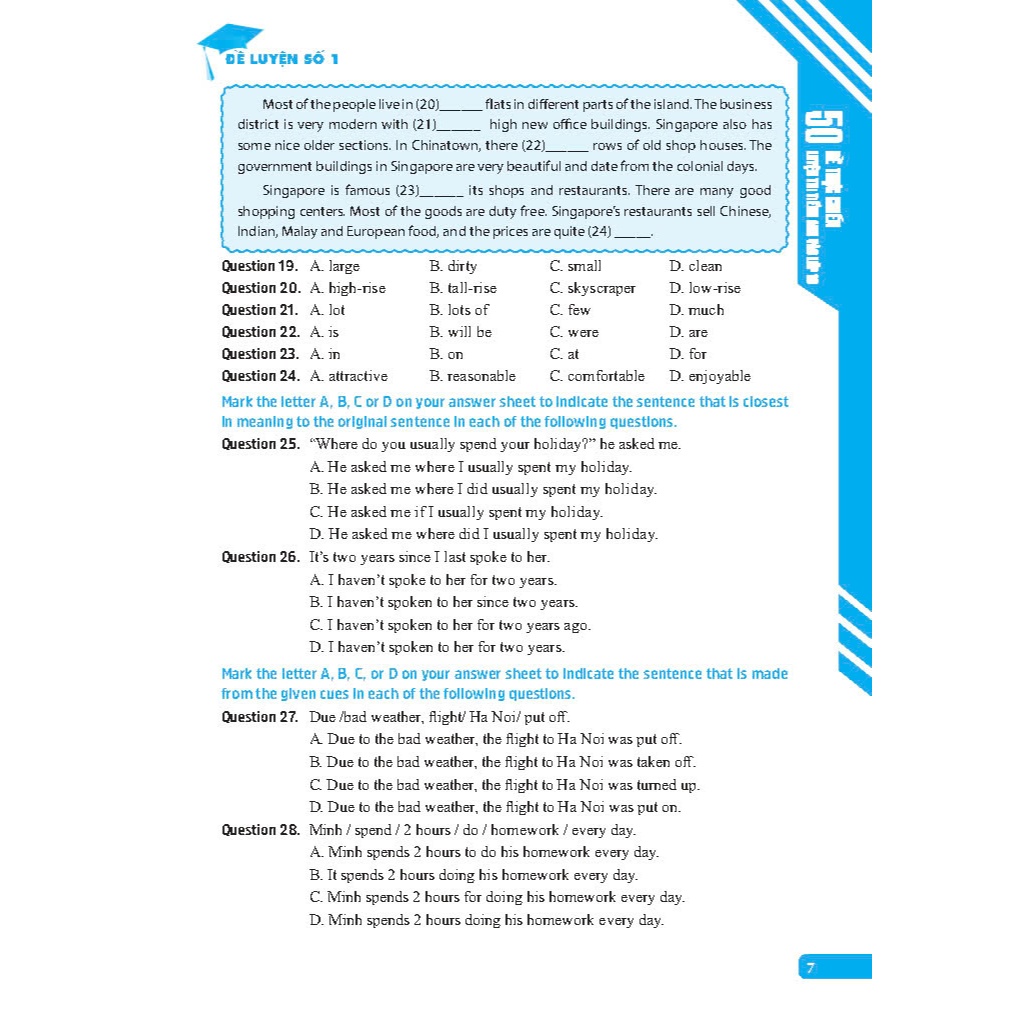 Sách - 50 Đề thực chiến luyện thi Tiếng Anh vào lớp 10 (có đáp án) | BigBuy360 - bigbuy360.vn